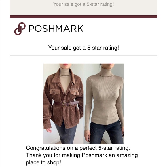 BROWN SLIM FIT TURTLENECK TOP - Picture 4 of 7